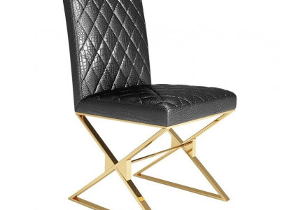 Stuhl 1x Ess Zimmer Club Stühle Polsterstuhl Sessel Metall Lounge Designer Neu
